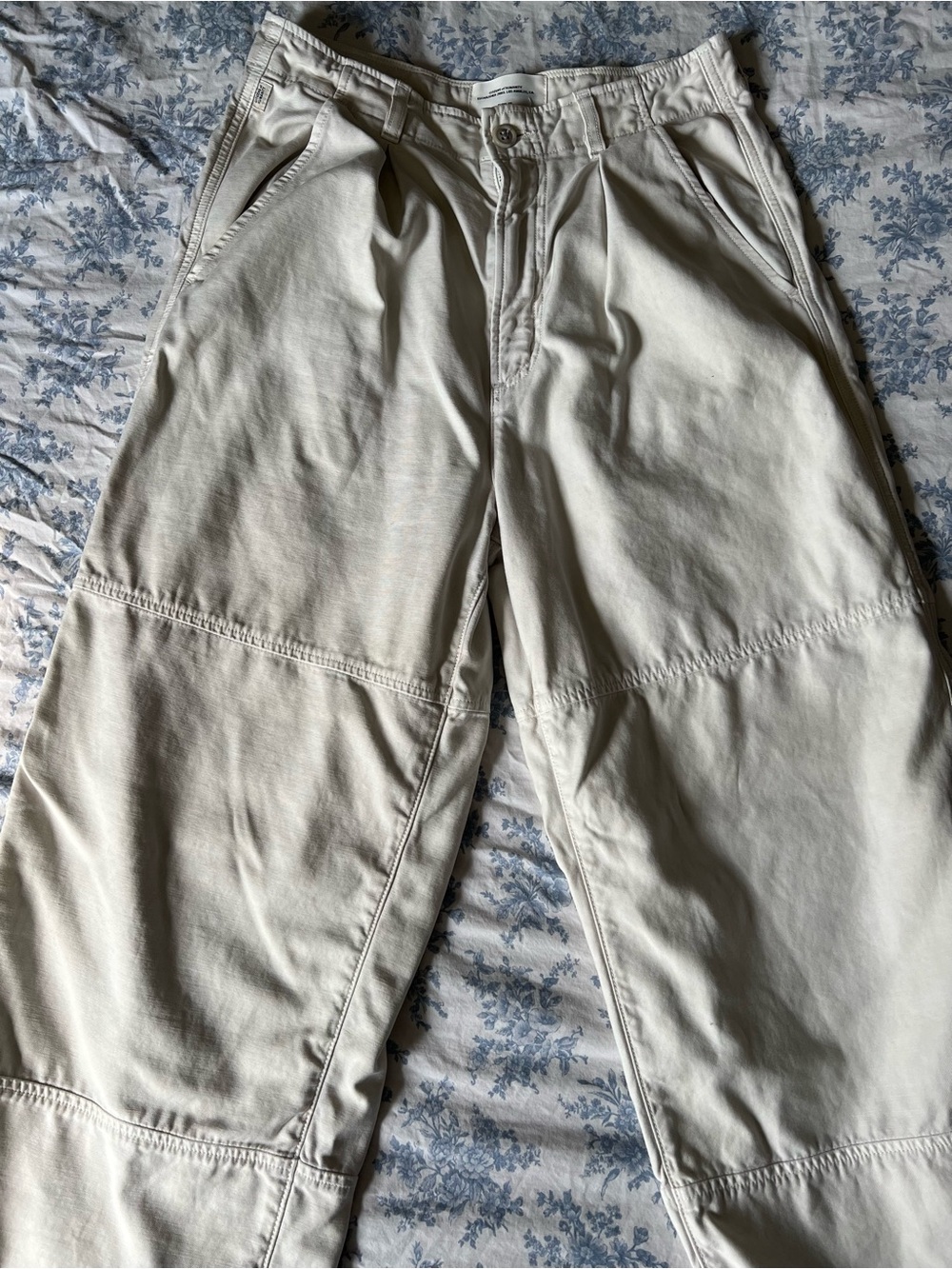 Citizens Of Humanity Wide Leg Cream Utility Pants